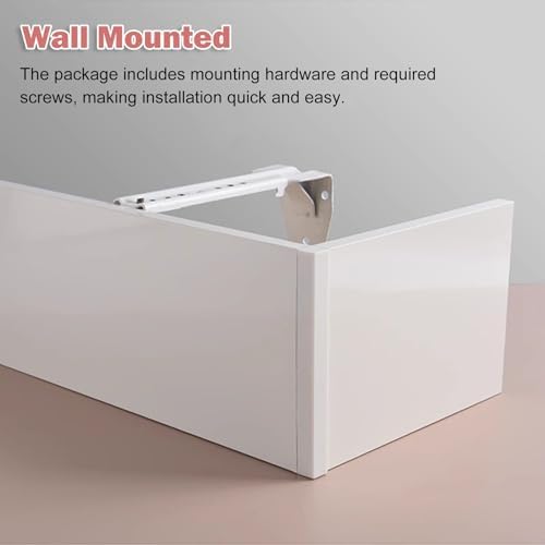 Wall Mount Aluminum Alloy Curtain Pelmet Box for Windows – 14ft Cornice Board Panel for Bedroom, Living Room, and Apartment – No Track Required