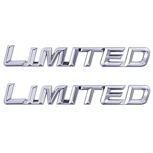Image of 2X Limited Decal Badge Emblem Sticker Fender Side Door Rear Tailgate Nameplate Fit for Universal Car Truck (Chrome)