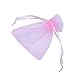 Aketek Pack of 50 Pink color Organza Drawstring Gift Bag Pouch Wrap for Party/Game/Wedding (7x5) (Pink)