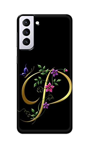 Image of Printed Hard Back Cover Case for Samsung Galaxy S21 5G Back Cover (Alphabet P) -1803