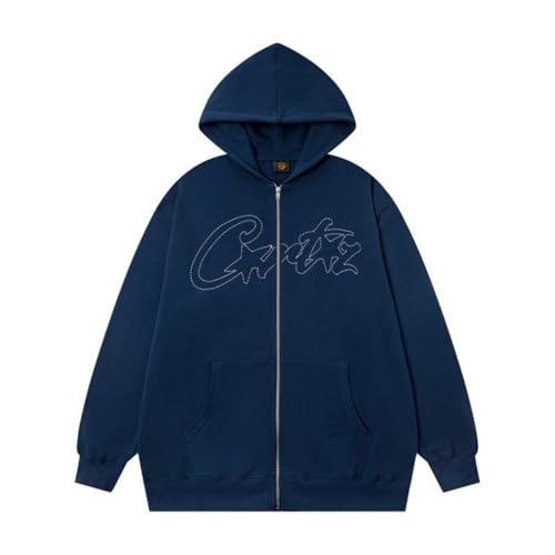 Vintage Y2K Graphic Hoodie Men Women Oversized Zip Up Jacket Streetwear4