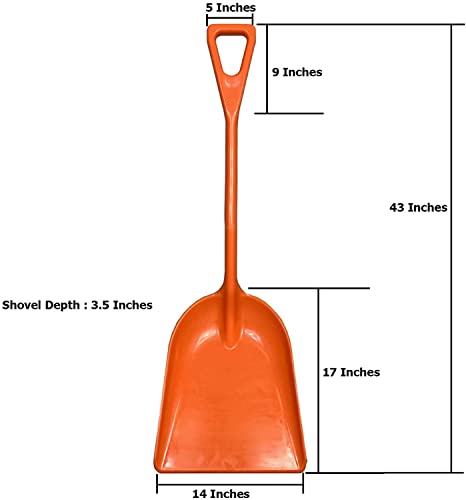 Ashman Plastic Snow Shovel with Durable Multi-Purpose Snow Plastic Shovel (6 Pack) - Thumbnail 6