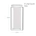 Silicook Clear Plastic Jar, Set of 3-40oz, Square Shaped, Transparent, Food Storage Container, Kitchen & Household Organization for Dry goods, Spices, Vegetables, Ingredients and More