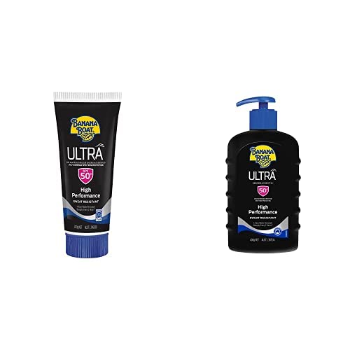 Banana Boat Ultra Sunscreen Lotion SPF50+ 200g & 400g, 2-Pack Bundle, High Performance, Sweat Resistant, 4-Hour water resistant