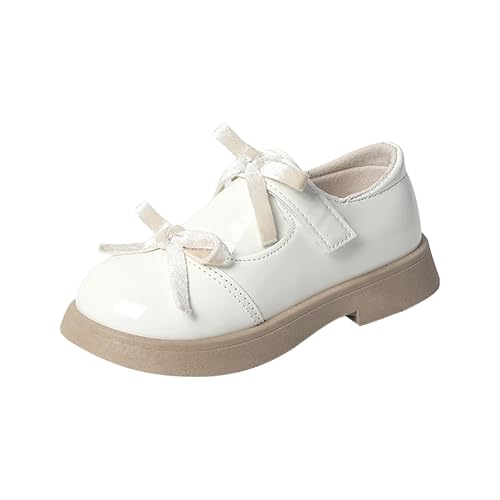 Girls Bow Lace Shoes Low Heel Wedding Formal Sneakers Kids Toddler Non Slip Lightweight Birthday Shoes Ankle Casual2