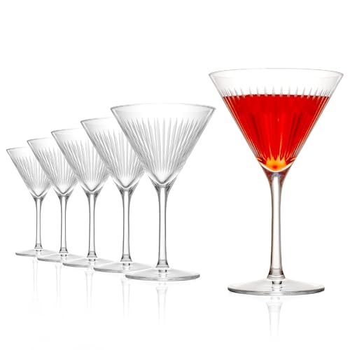 Stölzle Lausitz SOHO Copas de Cóctel Set de 6 250ml – Elegantes Copas para Martini & Cosmopolitan – Copas de Cristal de Alta Calidad con Diseño Estilizado – Apto para Lavavajillas