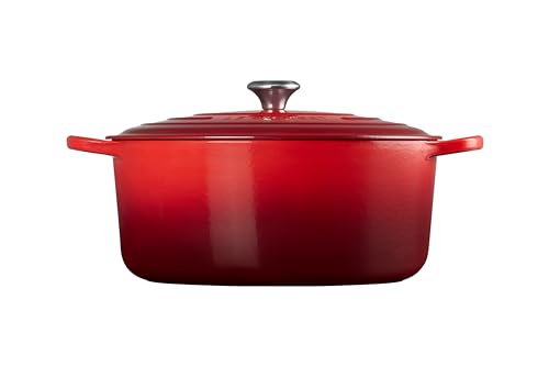 Le Creuset Enameled Cast Iron Signature Round Dutch Oven, 13.25 qt., Cerise