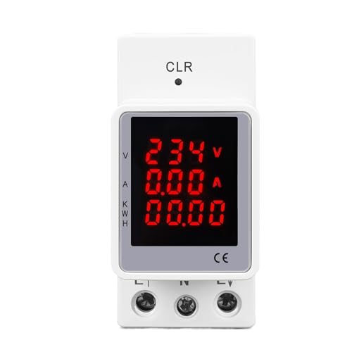 Moniteur d'énergie électrique Din Rail 3 en 1 AC 110V 220V 100A