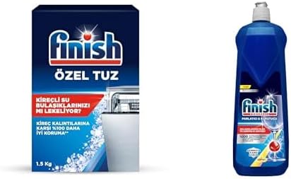 Finish Dishwasher Salt (1 x 1500 g) and Finish Dishwasher Polisher & Dryer Lemon (1 x 800 ml)