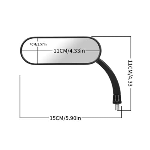 Espejo retrovisor de motocicleta con cristal antirreflejos para Softail y Dyna 1982-2020 3
