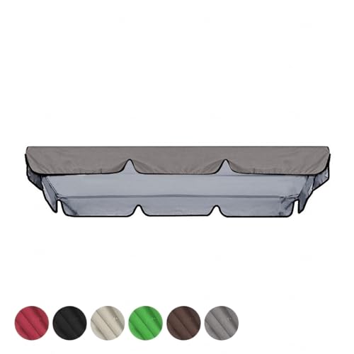 TYBEITAO Tela Oxford Recubierta De Plata 600D Toldo Columpios Exteriores para Jardin Resistente ai Viento Y ai Desgarro Cubierta para Columpio Al Aire Libre,Gray-195 * 125 * 15cm
