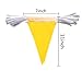 Consummate 100 Feet Yellow Pennant Banners Flags String Hanging Triangle Bunting Flags for Grand Opening,Kids Birthday,Party Decorations,60 PCS