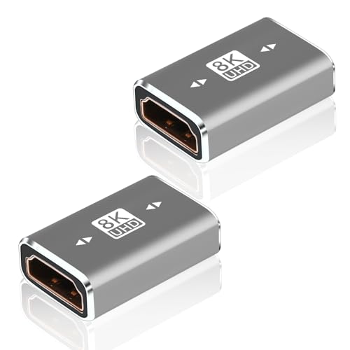 AXFEE 2 x HDMI Female to Female Adapter, 8K@60Hz, HDMI Coupler for 8K, 4K@120Hz, 2K, 1080p, 3D, ARC, HEC, HDCP - Laptop, HDTV, PC, Monitor, PS, Xbox, DVD - Image 7
