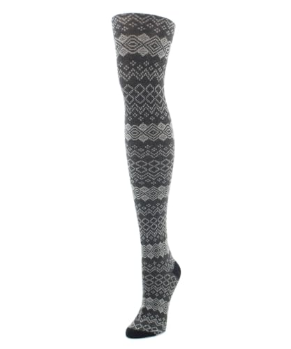 Image of MeMoi Horizontal Diamond Cotton Blend Sweater Tights