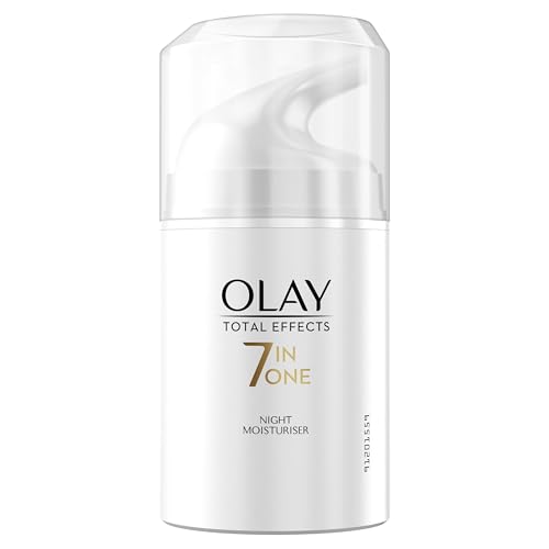 Olay Total Effects 7 In 1 Idratante Notte Con VItamina B3, Antiossidanti E Pro-Vitamina B5, 7 Benefici In 1 Unico Prodotto, Per Una Pelle Rassodata Ogni Mattina, 50 ml
