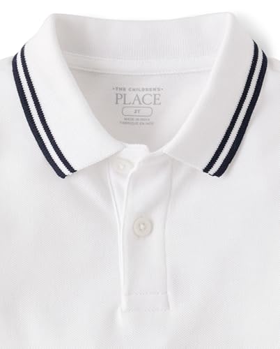 The Children's Place,Baby Boys,and Toddler Boys Short Sleeve Polo Shirt,Soft White,3 Years - image 2