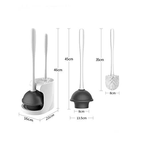 Toiletplunjer Toilet plunjer toiletreiniging borstel set badkamer toilet bagger toilet toilet baggerwerktuig met base Plunjer - Afbeelding 3