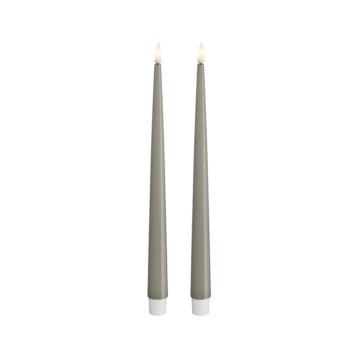 Deluxe Homeart Sand Indoor Flameless Led Dinner Candle - Set Of 2 - With Real Flame™ Technology - Battery Powered Candle (28 Cm, )