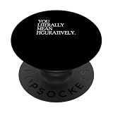 Gramática inglesa divertida que literalmente significas figurativamente PopSockets PopGrip Intercambiable