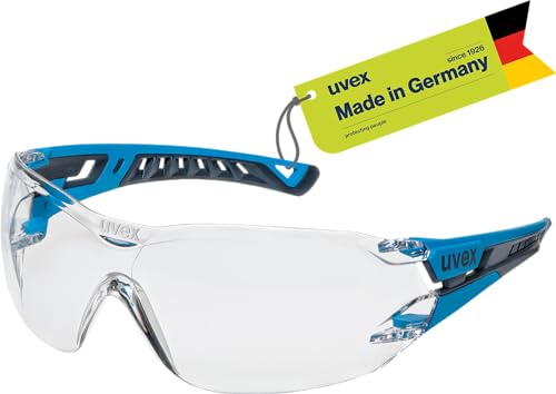 Uvex pheos nxt - Premium-Schutzbrille - innen beschlagfrei außen extrem kratzfest & chemikalienbeständig - anthrazit/blau transparent - one size