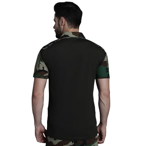 Image of MOUNTMILLER Men's Short Sleeve Ripstop Tactical Polo T-Shirt | Anti-Odor | Moisture-Wicking | UV Protective| Ideal for Hiking & Trekking, Outdoor