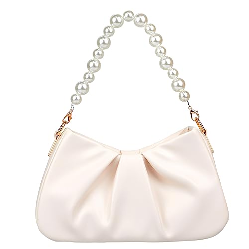IwIeIaIrI Mini Purse Shoulder Bags - Cute Hobo Tote Handbag Clutch Purses For Women Trendy Pearl Bag