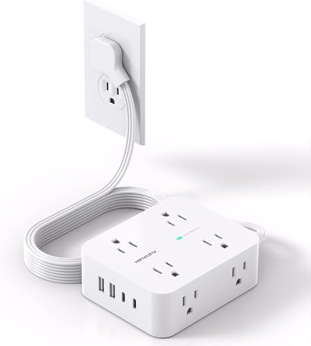 Surge Protector Power Strip, HANYCONY Extension Cord with...