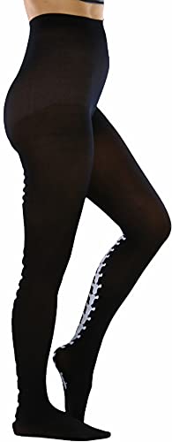 Image of ToBeInStyle Women's Scary Skeleton Leg Bones Halloween Hosiery Tights & Thigh High Stockings