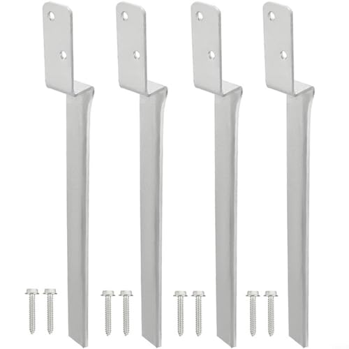 FUANA Kit de manchons d'ancrage au sol en métal pour balançoire en bois, cadre d'escalade extérieur avec vis