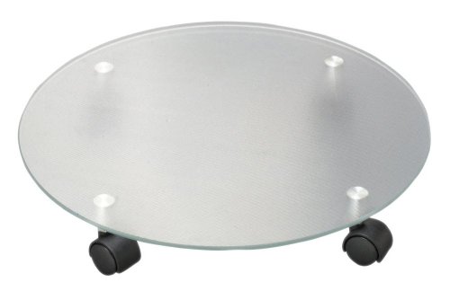 Preisvergleich Produktbild Kesper 3 Stück Pflanzenroller, Blumenroller, aus Sicherheitsglas, bruchsicher, gehärtet, geriffelt, Höhe: 60 mm, Ø 350 mm