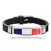 Drapeau de la France Bracelet tressé Bracelet en Silicone chaîne Souvenir, Bracelet Fait Main de Mode pour Cadeau de Jour spécial Homme et Femme
