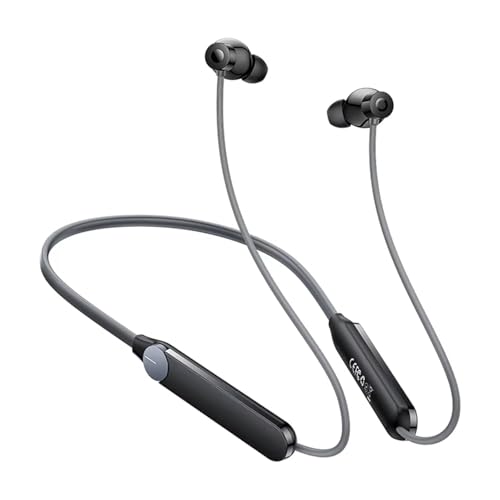 Image of CME Neckband Pro Bluetooth Headphones, Dark Grey, Hybrid Active Noise Cancelling, 5 HD Mics, IP55, BT5.3, 37 Hours Playtime, Dual Device Connection