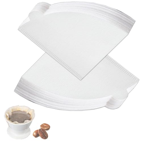 100 PCS Coffee Filter Papers, Disposable Unbleached Coffee Filters Papers Compatible with Size 02 Cone Filter Paper for Coffee Dripper Pour Over Coffer Makers (1-4 Cups), White