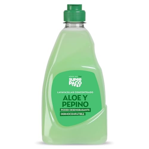 Super Paco de Dia Lavavajillas a mano concentrado aloe y pepino, botella 500ml