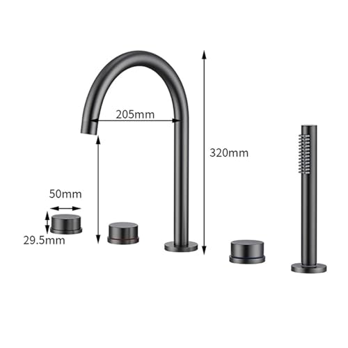Baignier de douche de baignoire tape chrome double levier LWX