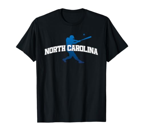 North Carolina Baseball Player Team Blue T-Shirt