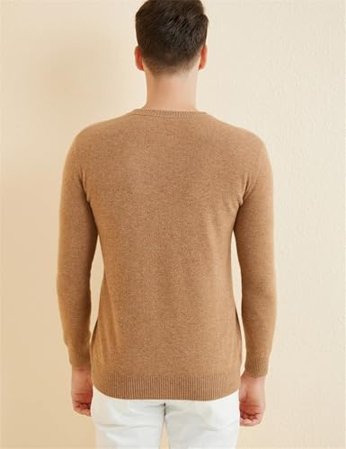 Mnjyihy Men's V-Neck Wool Knit Sweater Fall Winter Warm Long Sleeve Pullover Jumper3