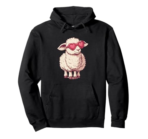 Bonito disfraz de lámpara para los amantes de las ovejas y las gafas de sol Sudadera con Capucha