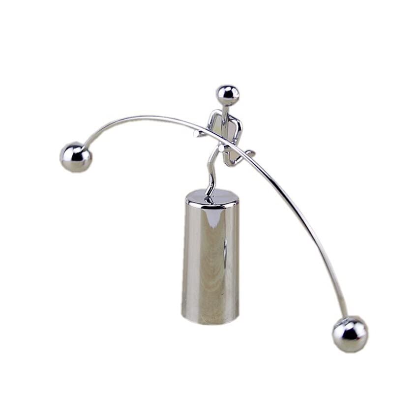 LiloneMini Metal Balance Toy: Kinetic Art Desk Decor (16 x 8 cm)