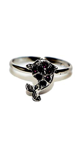 Jewels Fashion Surgical Stainless Steel Cubic Zirconia Adjustable Hypoallergenic 3 Toe Rings Cross - Flower - Dolphin #TOP3