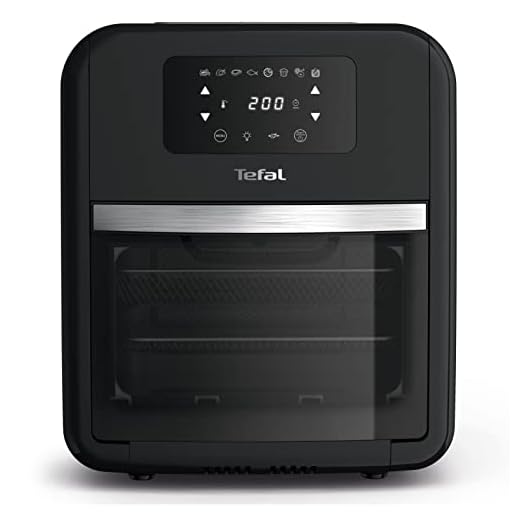Tefal FW5018 Easy Fry Oven & Grill 9-in-1 Airfryer, 11 liter voor 6 porties, 7 accessoires, 8 programma's, online recepten, timer, gezond koken, snel en energiezuinig, zwart