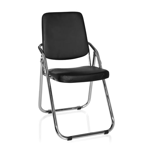 hjh OFFICE 706300 Konferenzstuhl klappbar ESTO Kunstleder Besucherstuhl ergonomisch, vielseitig einsetzbar, Klappstuhl, Schwarz hjh OFFICE 706300 Konferenzstuhl klappbar ESTO Kunstleder Besucherstuhl ergonomisch, vielseitig einsetzbar, Klappstuhl, Schwarz