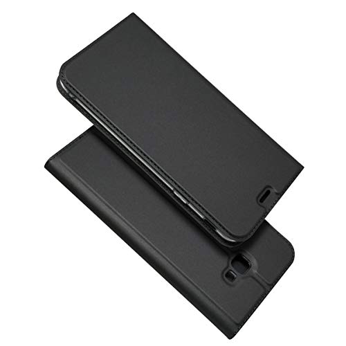 Samsung Galaxy J4 ケース 手帳型 Galaxy J4 ケース Galaxy J4手帳型 ケース Galaxy J4 携帯 カバー Cavor クラシックPUレザーケーススリムフォリオブックカバー クレジットカードスロット付き ノートブック型スタンドホルダー マグネット閉鎖 Galaxy J4 カバー 財布型 内蔵磁気 横置きスタンド 機能 軽量 超薄型 耐摩擦- ブラック