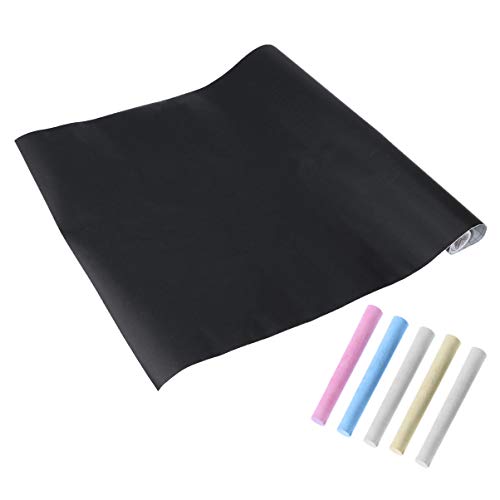 Milisten 1 Ensemble Tableau Vinyle Papier Autocollant Mural Autocollant Adhésif Tableau Noir Effaçable Papier Peint Adhésif avec Craie pour Chambre d'enfant Enfants