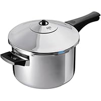 Kuhn Rikon Pressure Cooker Duromatic Inox 3.5L/20cm Food Steamer with Long Handle. Multi Cooker Hotpot with Auto Lock Lid. Stainless Steel Pot. Instant Cook Pot – 10 Year Kuhn Rikon Cookware Guarantee