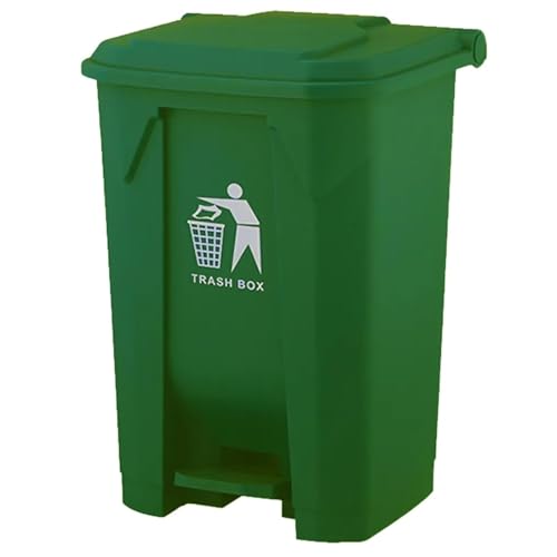 BURAKH Recycling Dustbin Rubbish Pedal Trash Bin | Foot Pedal Bin Home Bedroom Bathroom Kitchen | Indoor Outdoor Rubbish and Waste with Pedal | Bin Recycling Waste Dustbin (Green, 30 Litre)