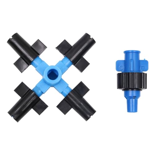 ZONADAH Automatic Drop Irrigation Sprayer 4 Way Cross Atomizing Nozzle Plant Watering System Plant Water Hose Sprinkler for Lawn Vegetables Greenhouse - Image 4