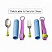 AHAKINSPIRO Weighted Adaptive Utensils for Enhanced Stability - Bendable, Non-Slip Utensil Set with Adjustable Wrist Strap & Customizable Weight - Assistive Eating Tools for Daily Independence (Blue)