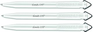 Antibacterial Pen's x 3 (Hands Off ® ) Can be Attached to Key Ring , lanyards etc for Nurse's, Teacher's ,Children's Pen, Back to School etc. , Stop People Touching Your Pen