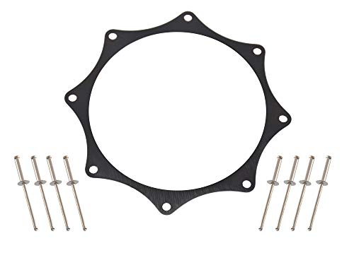 Anillo de escape negro embellecedor de 3.5 pulgadas con remaches Turbo